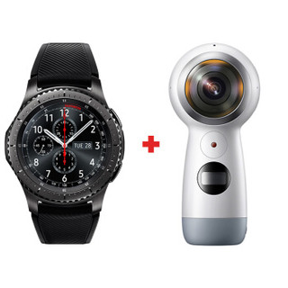 三星（SAMSUNG）Gear S3智能手表+360度 全景相机 Gear系列出游包 智能新体验 先锋版手表+运动相机