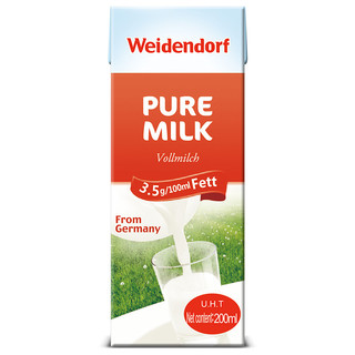 Weidendorf 德亚 脂肪3.5g 全脂纯牛奶 200ml*6盒