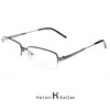 海伦凯勒 近视眼镜框男款 时尚商务款钛架 半框光学眼镜架 H9303 T02枪灰色