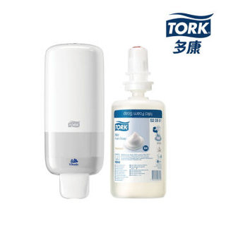 维达 多康Tork 洗手液套装 洗手液分配器*1个(白色)+泡沫洗手液1000ml*1支 瑞典进口