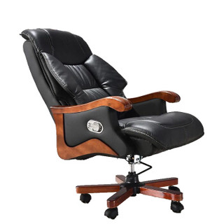 世木杰大班椅Y041办公椅电脑椅可升降旋转老板椅牛皮椅