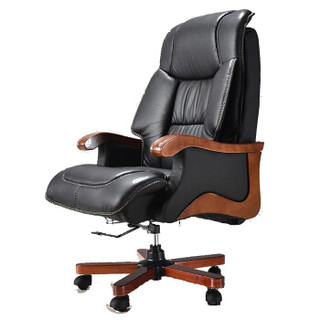 世木杰大班椅Y041办公椅电脑椅可升降旋转老板椅牛皮椅