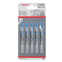 博世Bosch曲线锯专用金属切割锯片抗碎长寿型T118BF(5支装） 2 608 636 633现货