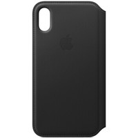 Apple iPhone X 皮革保护夹/手机夹 - 黑色