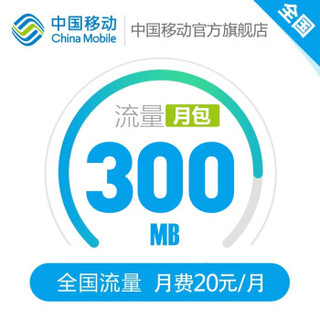 中国移动 300M包月全国流量包 20元档