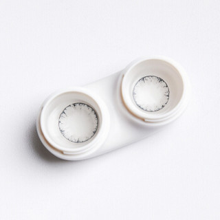 iClear 隐形眼镜双联盒 二代替换伴侣盒 美瞳盒 隐形眼镜收纳盒 小巧便携  混色三支装