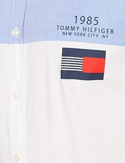 Tommy Hilfiger 男士拼色休闲衬衫