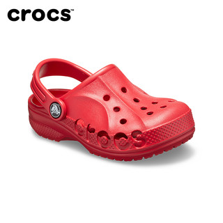 Crocs 卡骆驰 205483-6L0 新款贝雅克骆格 儿童经典洞洞鞋 亮光红 28(165mm)