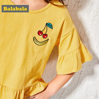巴拉巴拉 女童喇叭袖T恤