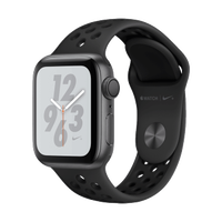 Apple 苹果 Watch系列 Watch Series 4 Nike GPS款 智能手表 40mm 深空灰 黑色硅胶表带 16GB（ECG、GPS、北斗、扬声器、温度计）