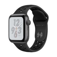 Apple 苹果 Watch系列 Watch Series 4 Nike GPS款 智能手表 40mm 深空灰 黑色硅胶表带 16GB（ECG、GPS、北斗、扬声器、温度计）