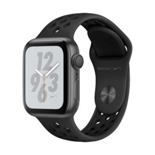 Apple 苹果 Watch系列 Watch Series 4 Nike GPS款 智能手表 40mm 深空灰 黑色硅胶表带 16GB（ECG、GPS、北斗、扬声器、温度计）