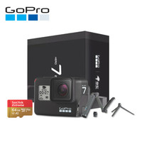 GoPro HERO7 Black 三向套装礼盒 （内含SD卡）运动相机摄像机vlog