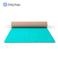 每日瑜伽Daily Yoga初学者男女练功舞蹈瑜伽垫子平板支撑训练健身毯TPE6MM 青玉/茶棕