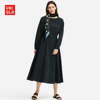 UNIQLO 优衣库 418095 女款打褶长连衣裙