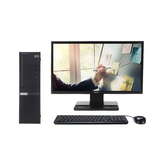 acer 宏碁 Veriton B650 八代酷睿版 21.5英寸 商务台式机 黑色 (酷睿i3-8100、核芯显卡、4GB、128GB SSD+1TB HDD、风冷)