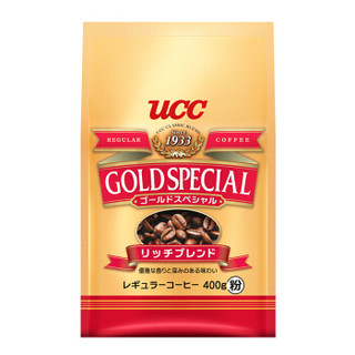 日本进口 UCC(悠诗诗) 黄金特选系列 香醇研磨速溶咖啡粉 400g/袋 芳醇浓香