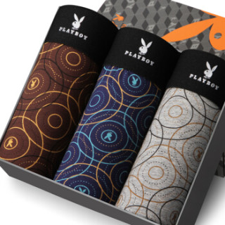 男士内裤棉质男平角裤加大青年透气中腰四角内裤男3条礼盒装多色xxxl