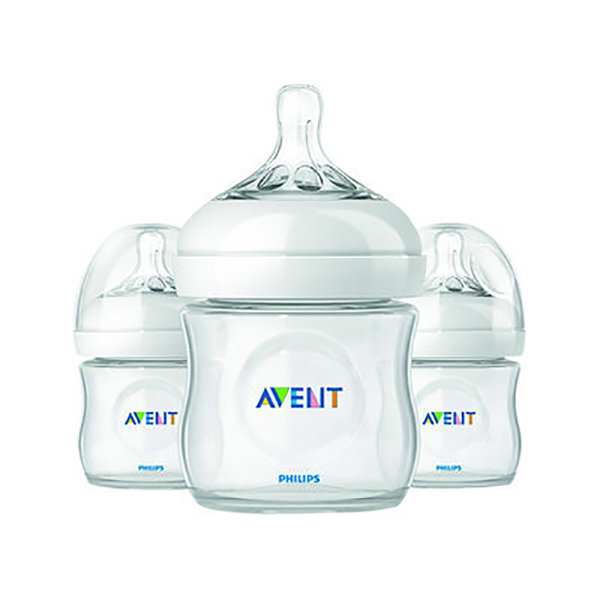 avent 新安怡 宽口pp奶瓶120ml*3个 原生奶嘴