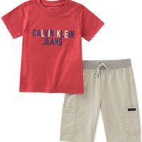CALVIN KLEIN 卡尔文·克莱 儿童T恤短裤套装