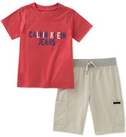 CALVIN KLEIN 卡尔文·克莱 儿童T恤短裤套装