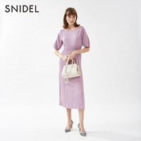 SNIDEL SWNO201167 纯色收腰针织连衣裙