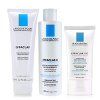  LA ROCHE-POSAY 理肤泉 清痘3件套（K+乳30ml + DUO+乳40ml + B5修护霜40ml） 