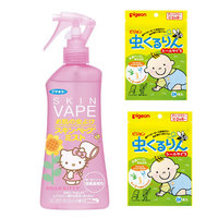 VAPE 未来 Hello Kitty 驱蚊喷雾 桃杏香型 200ml+Pigeon 贝亲 儿童驱蚊防蚊贴 24枚*2袋