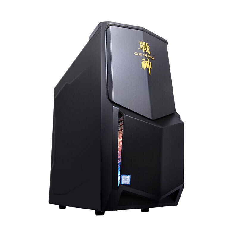 Hasee 神舟 战神 G55P-9180S2F 游戏台式机 黑色（酷睿i3-9100F、GTX 1050Ti 4G、8GB、256GB SSD、风冷)