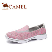 骆驼（CAMEL） 女鞋 轻便透气飞织布舒适休闲鞋 A71339605 粉红 36