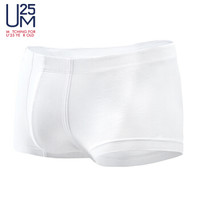 爱慕集团UM25U小棉青少年内裤棉质宽边中腰男士学生平角内裤 UM23AA1云钛白160