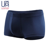爱慕集团UM25U小棉青少年内裤棉质宽边中腰男士学生平角内裤 UM23AA1极夜蓝150