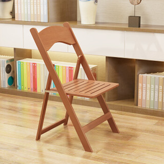 雅美乐 椅子 实木折叠餐椅 凳子 电脑椅 胡桃色 YZD202
