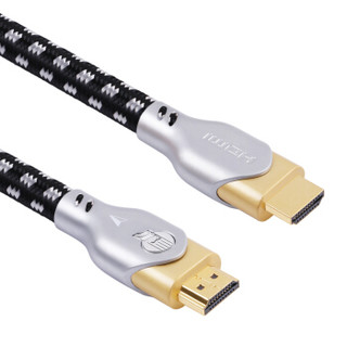JIB 德国蟒蛇 HDMI线 4K 2.0 /2.0B 电视机顶盒高清线 4K 3D投影仪连接线 hdmi线视频线黑色圆线 BP-002-8米