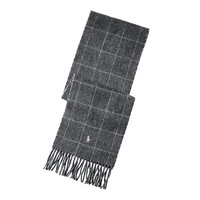 拉夫劳伦Ralph Lauren  男士羊毛格纹流苏围巾 