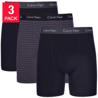  Calvin Klein 男士弹力四角内裤 3条装 黑色 XL