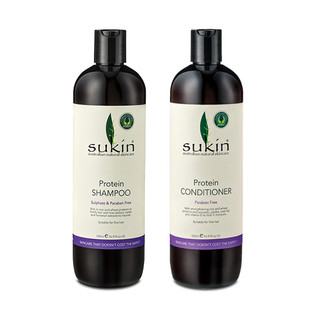 Sukin 苏芊 护发套装 天然植物蛋白滋养洗发水500ml+护发素500ml