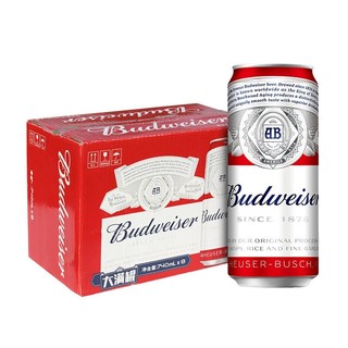 进口啤酒 百威（Budweiser）啤酒经典醇正740ml*8听整箱 *3件