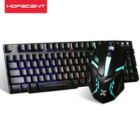 希讯 (HOPECENT) GM741 有线游戏键盘鼠标套装 背光机械手感键盘鼠标套装 办公键鼠套装