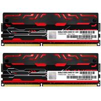  AVEXIR 宇帷 BLITZ系列 火焰红 DDR3 2400 16GB(8G×2条)台式机内存