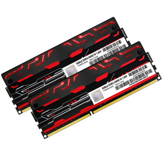  AVEXIR 宇帷 BLITZ系列 火焰红 DDR3 2400 16GB(8G×2条)台式机内存