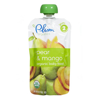 Plum Organics 婴儿有机果泥 梨和芒果