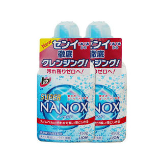 LION 狮王 TOP NANOX 超浓缩 渗洁净洗衣液 （450g*2瓶）