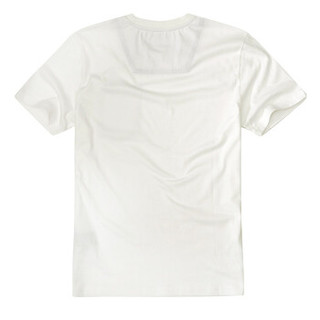 AK男装 （AKSERIES）新款都市特工迷彩口袋简约短袖T恤男士棉圆领T恤衫1800007白色L