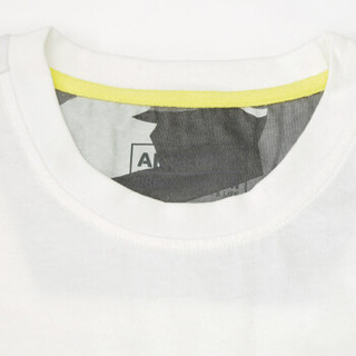AK男装 （AKSERIES）新款都市特工迷彩口袋简约短袖T恤男士棉圆领T恤衫1800007白色L
