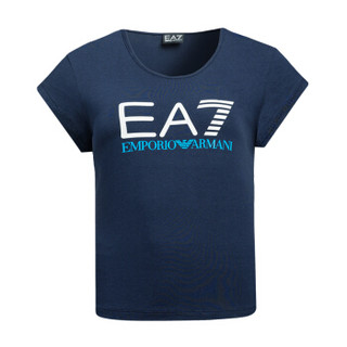 EA7 EMPORIO ARMANI阿玛尼奢侈品女士短袖针织T恤衫3ZTT80-TJ12Z NAVY-1554 XS