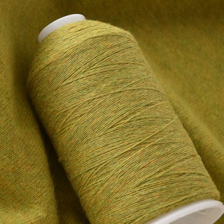 牧心 羊绒线 毛线 24/2中细线 手编机织均可 婴儿宝宝毛线 围巾线Z01 稻草绿