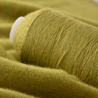 牧心 羊绒线 毛线 24/2中细线 手编机织均可 婴儿宝宝毛线 围巾线Z01 稻草绿