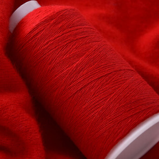 牧心 羊绒线 毛线 24/2中细线 手编机织均可 婴儿宝宝毛线 围巾线Z01 大红色