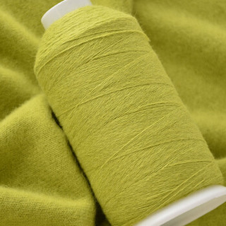 依尚 毛线 羊绒线 26/2中粗线 手编机织均可 婴儿宝宝毛线 围巾线M02 秋香绿